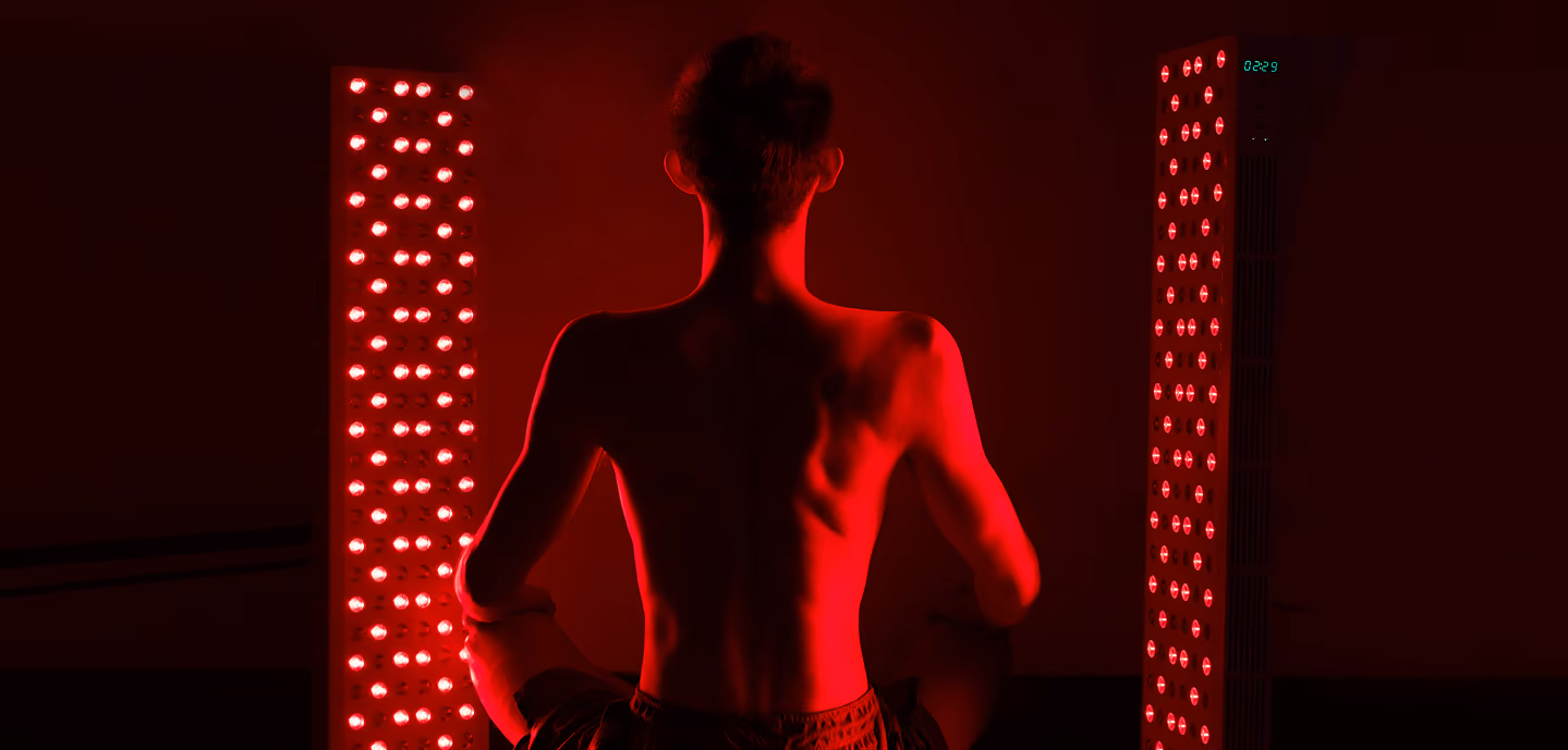 Aduro LED face mask in a spa setting