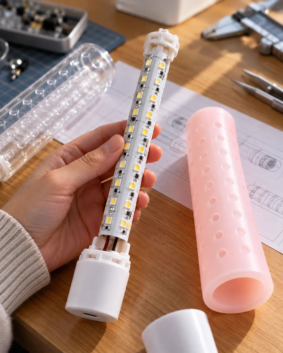 治疗部分周围的局部LED布局